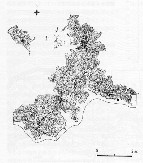 Fig.１　鷹島海域と調査地点