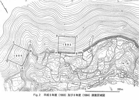 Fig.２　平成5年度及び6年度調査区域図