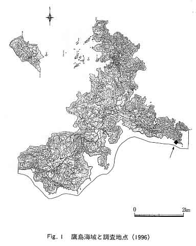 Fig.１ 鷹島海域と調査地点